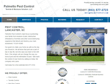 Tablet Screenshot of palmettopest.com